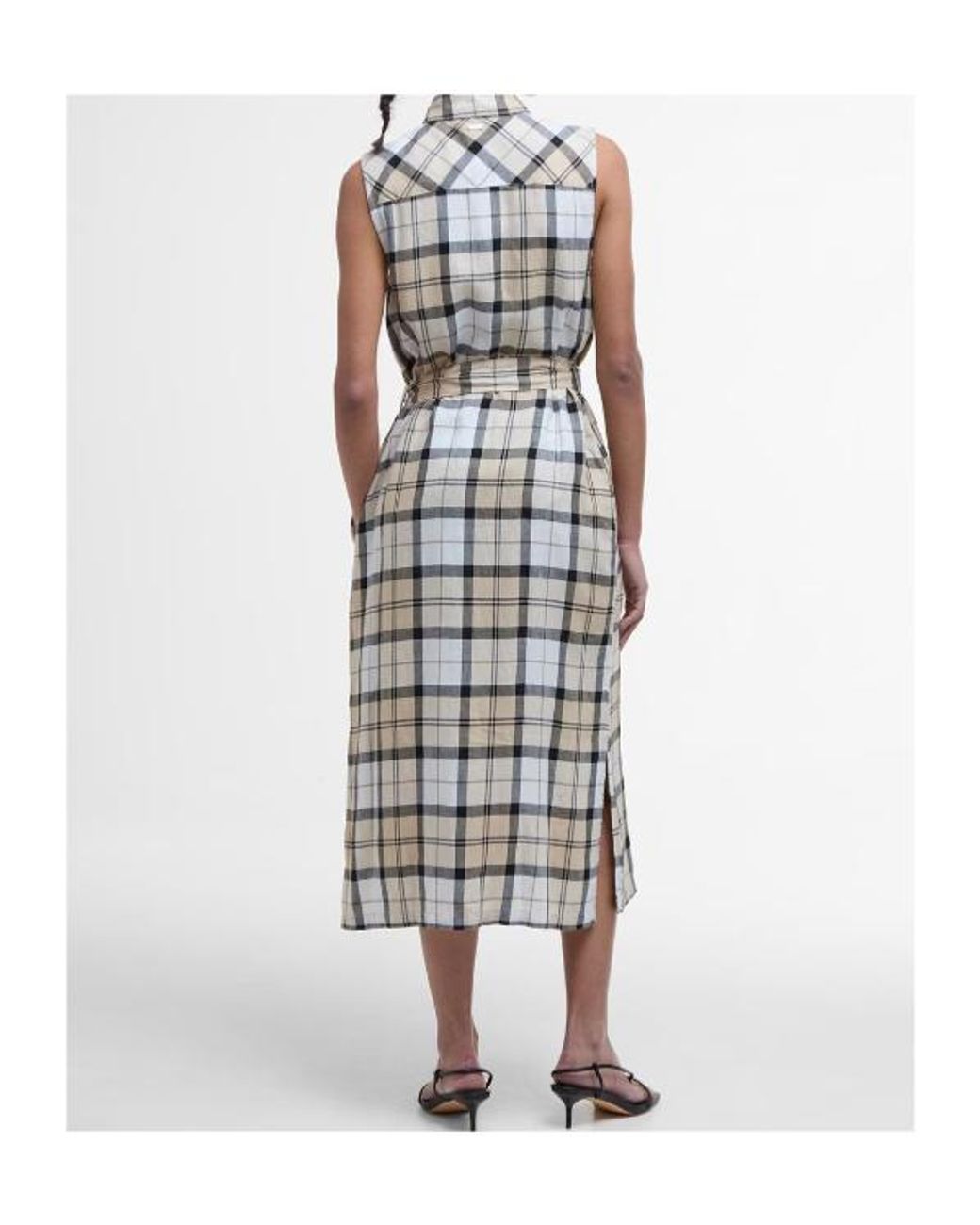 Barbour White Agnes Midi Dress