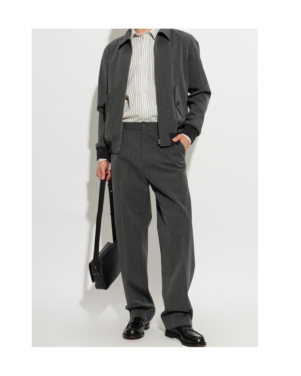 A.P.C. Gray Gaspard Zip-Up Jacket for men