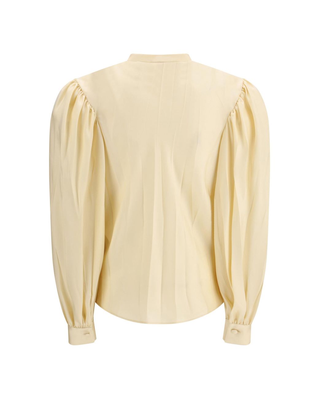 Gucci Natural Ruffle Trim Twill Shirt