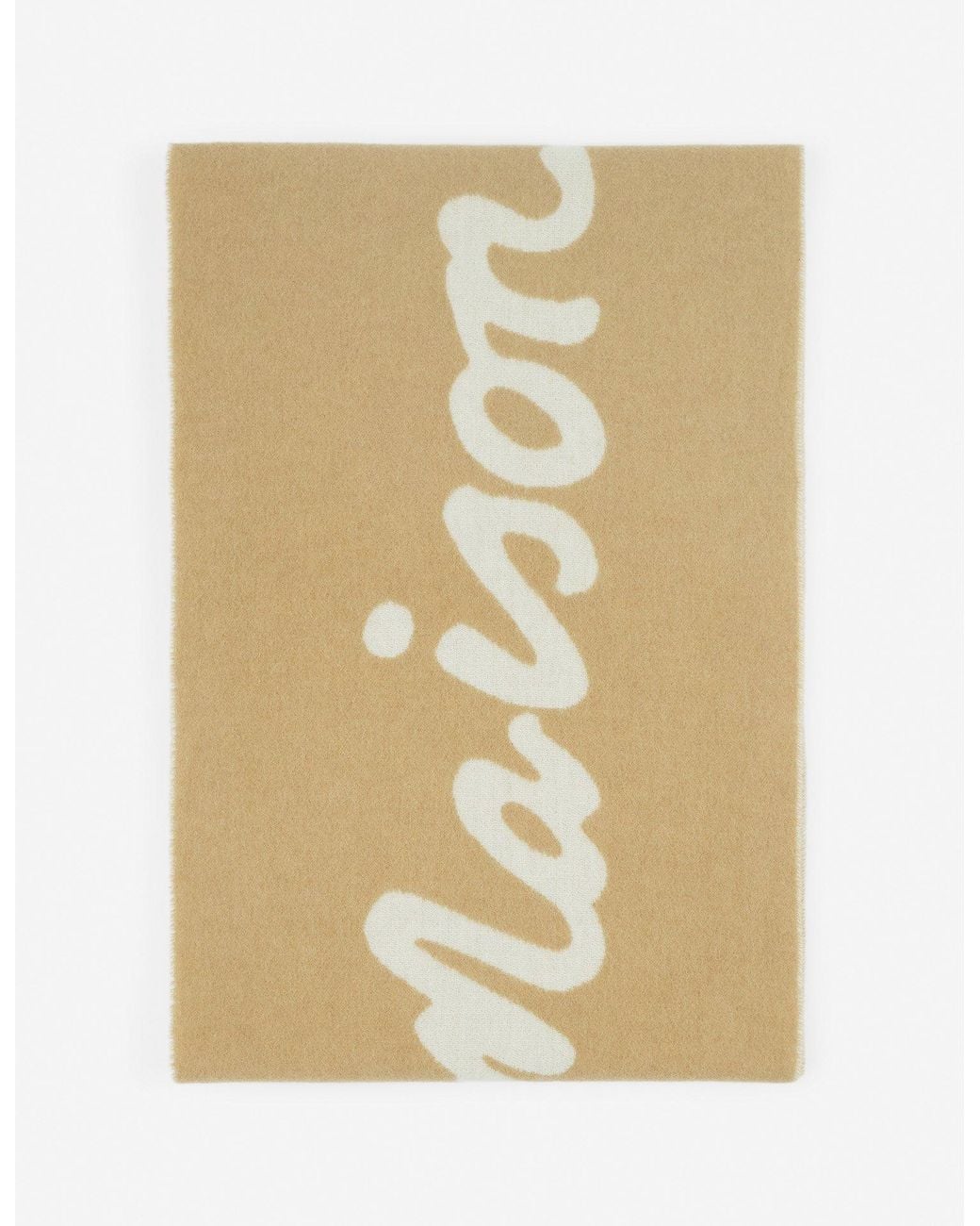 Maison Kitsuné White Maison Kitsuné Handwriting Scarf for men