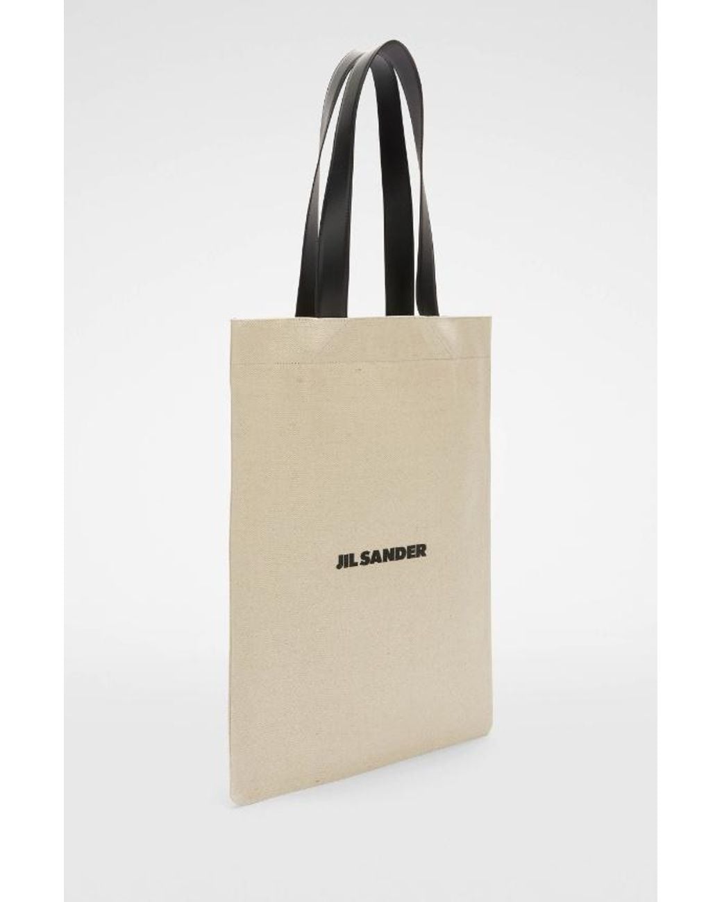 Jil Sander Natural Logo Printed Top Handle Bag for men