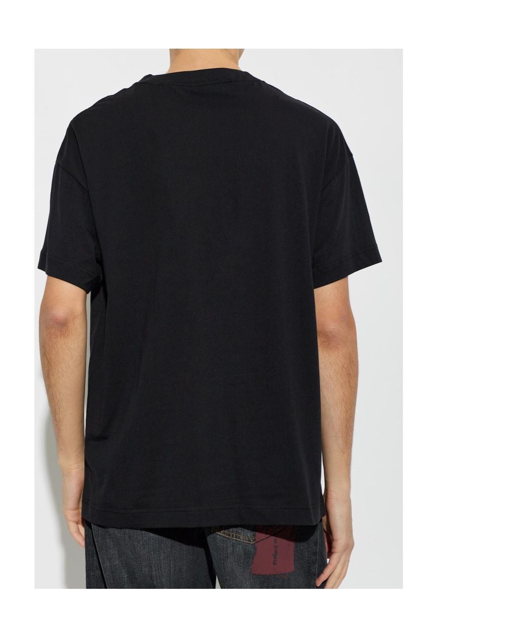 Palm Angels Black Brushed Palm Tree Crewneck T-Shirt for men