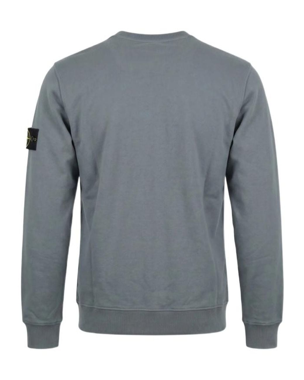 Stone Island Gray Badge Crewneck Sweatshirt for men