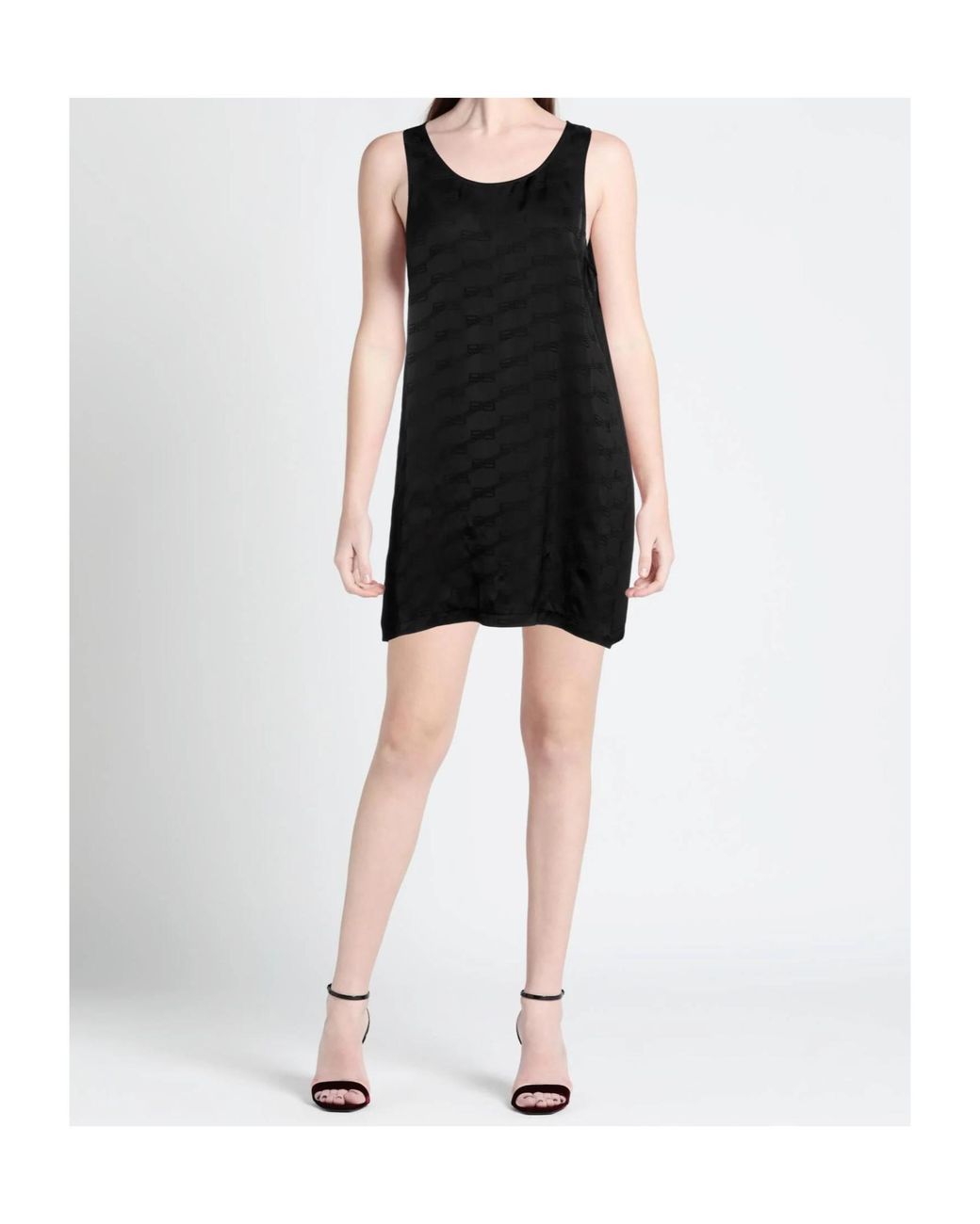 Balenciaga Black Logo Crew Neck Dress