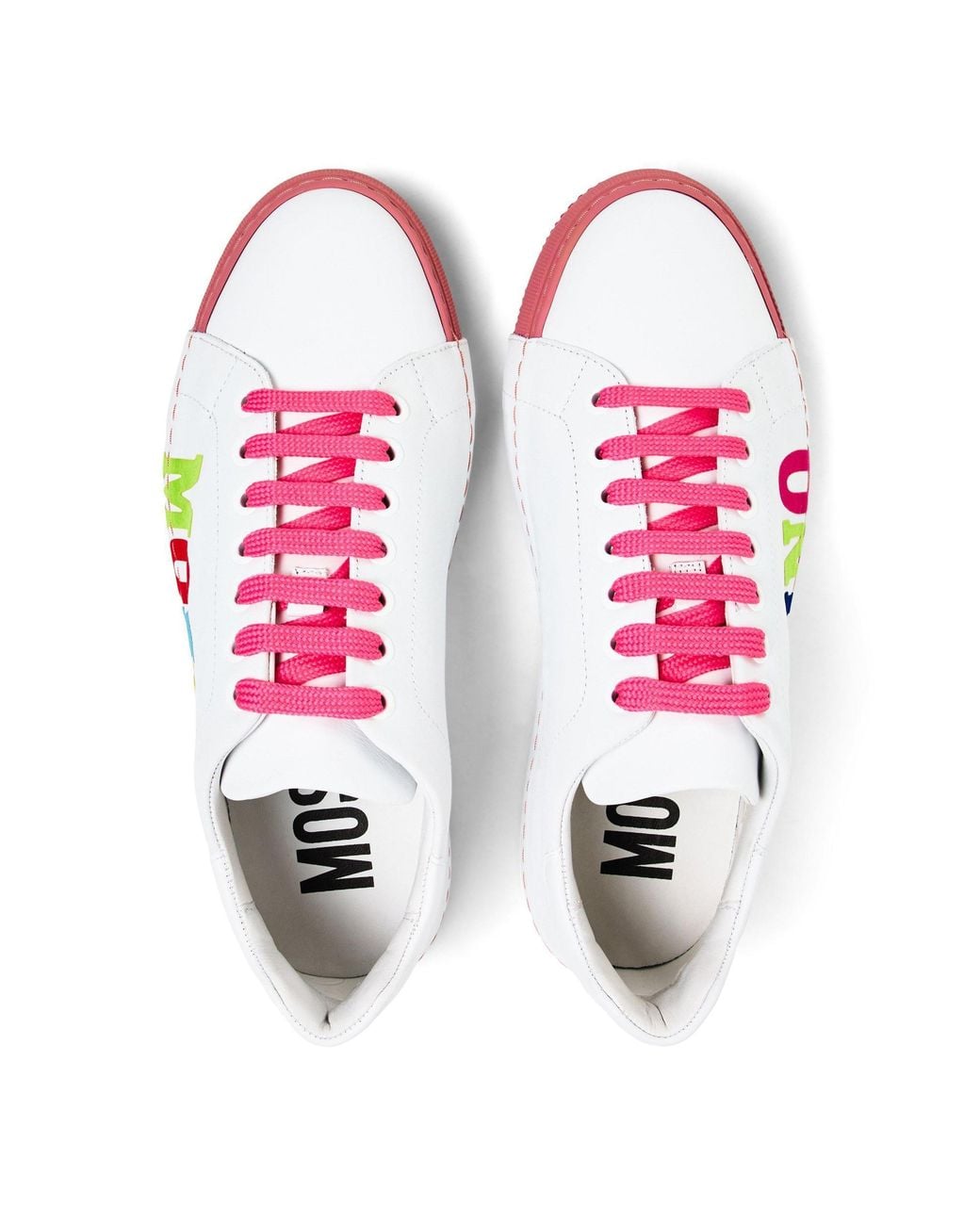 Moschino White Simple Low-Top Shoes