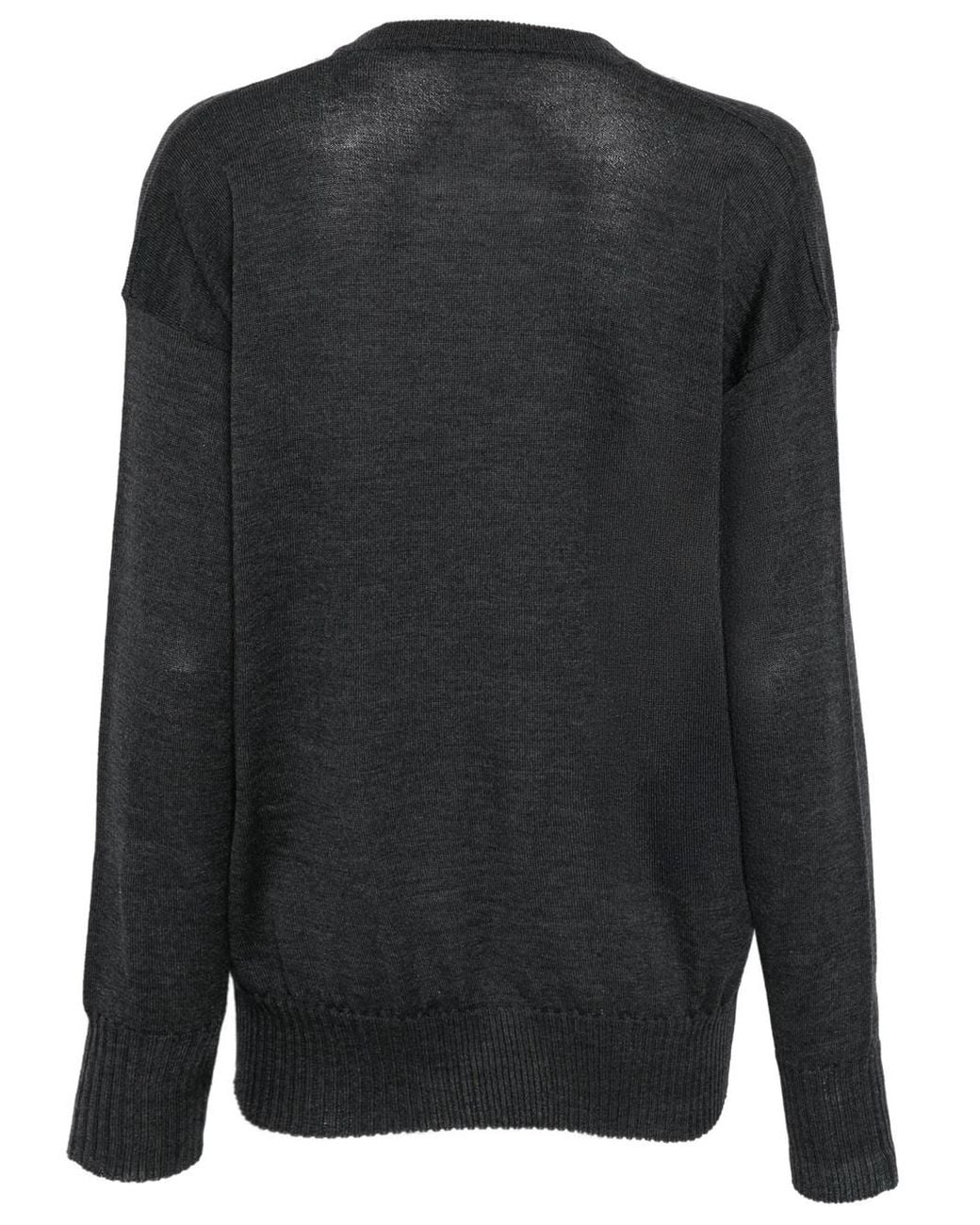 Roberto Collina Black Long-Sleeved Ribbed Sweater