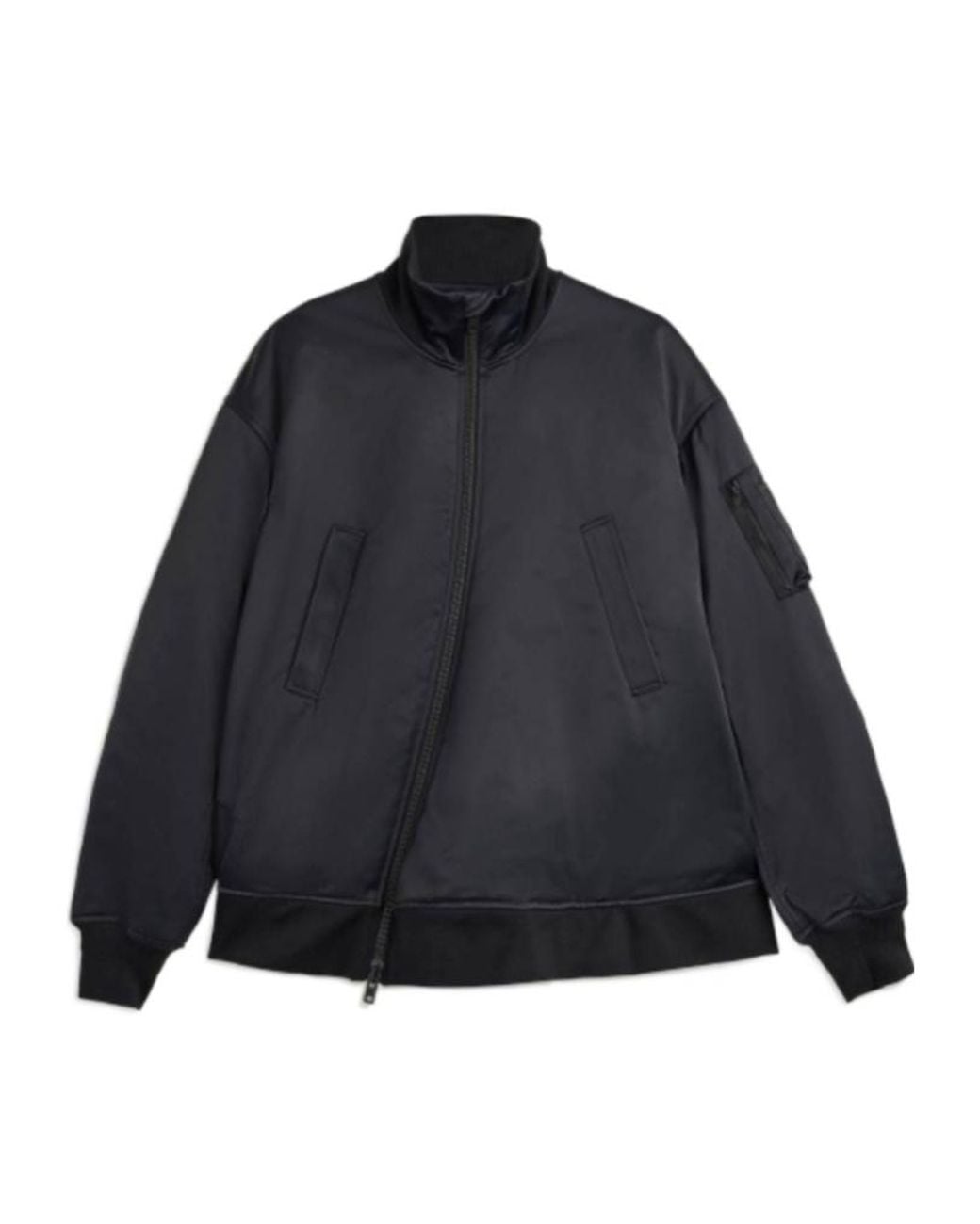 Y-3 Blue Zip-Up Bomber Jacket