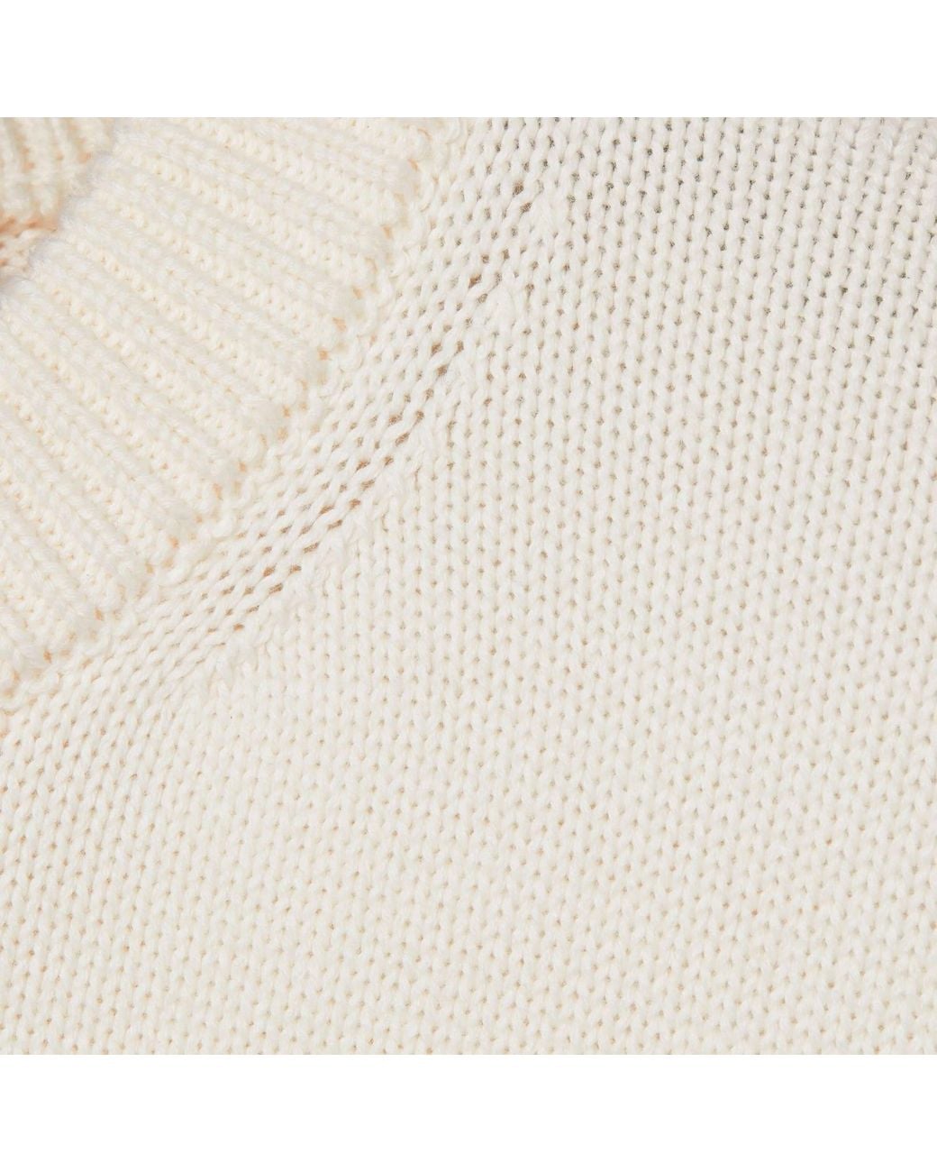 Gucci White Logo Intarsia Knit Jumper for men