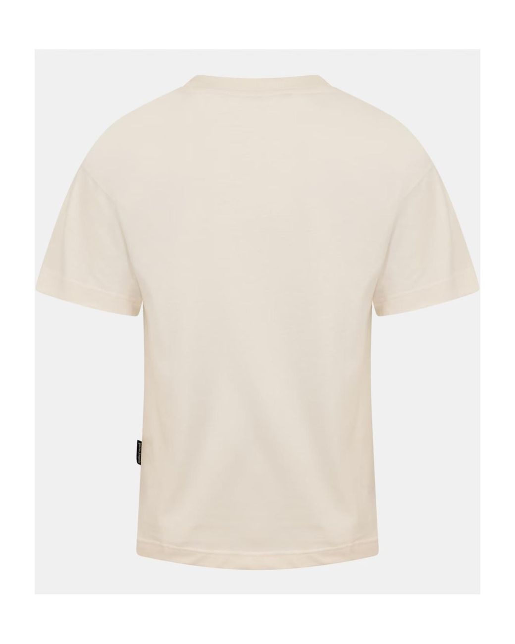 Palm Angels White Logo Crew Neck T-Shirt for men