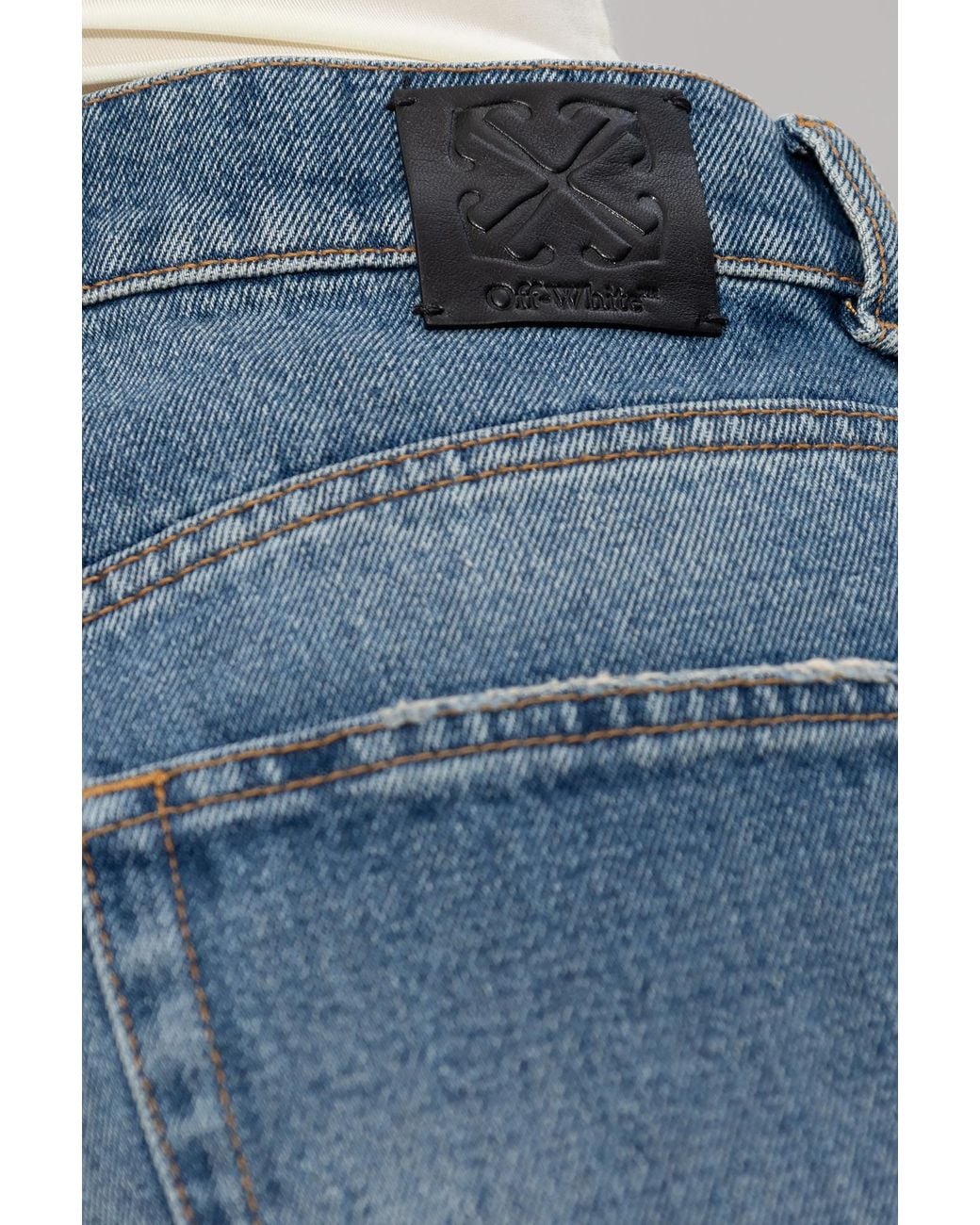 Off-White c/o Virgil Abloh Blue Low-Rise Flared Jeans