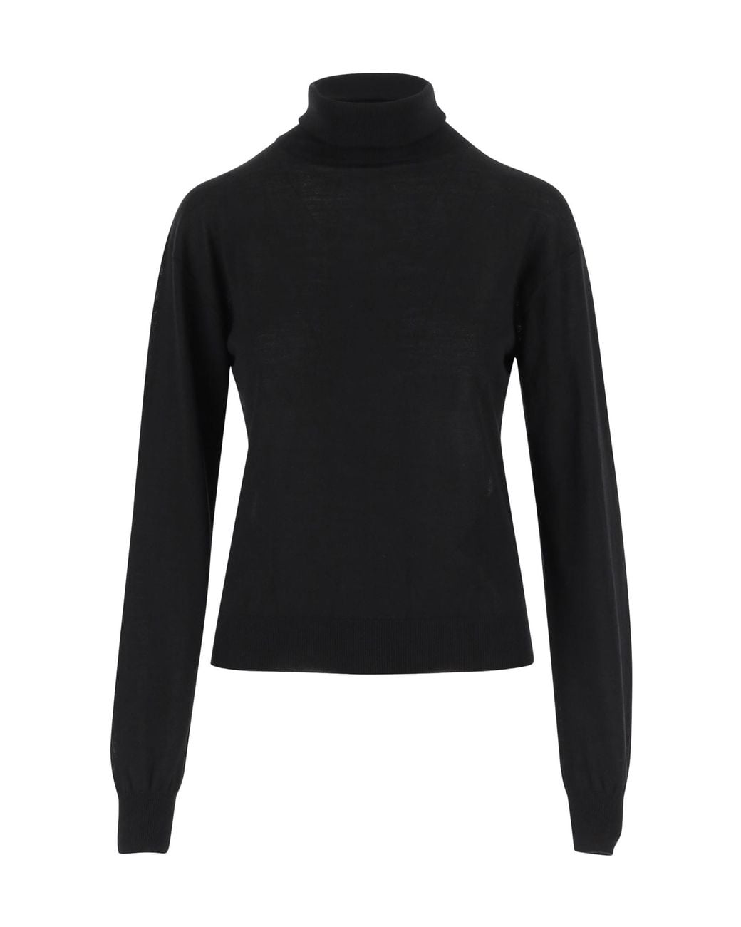 Saint Laurent Black Turtleneck Long-Sleeve Sweater
