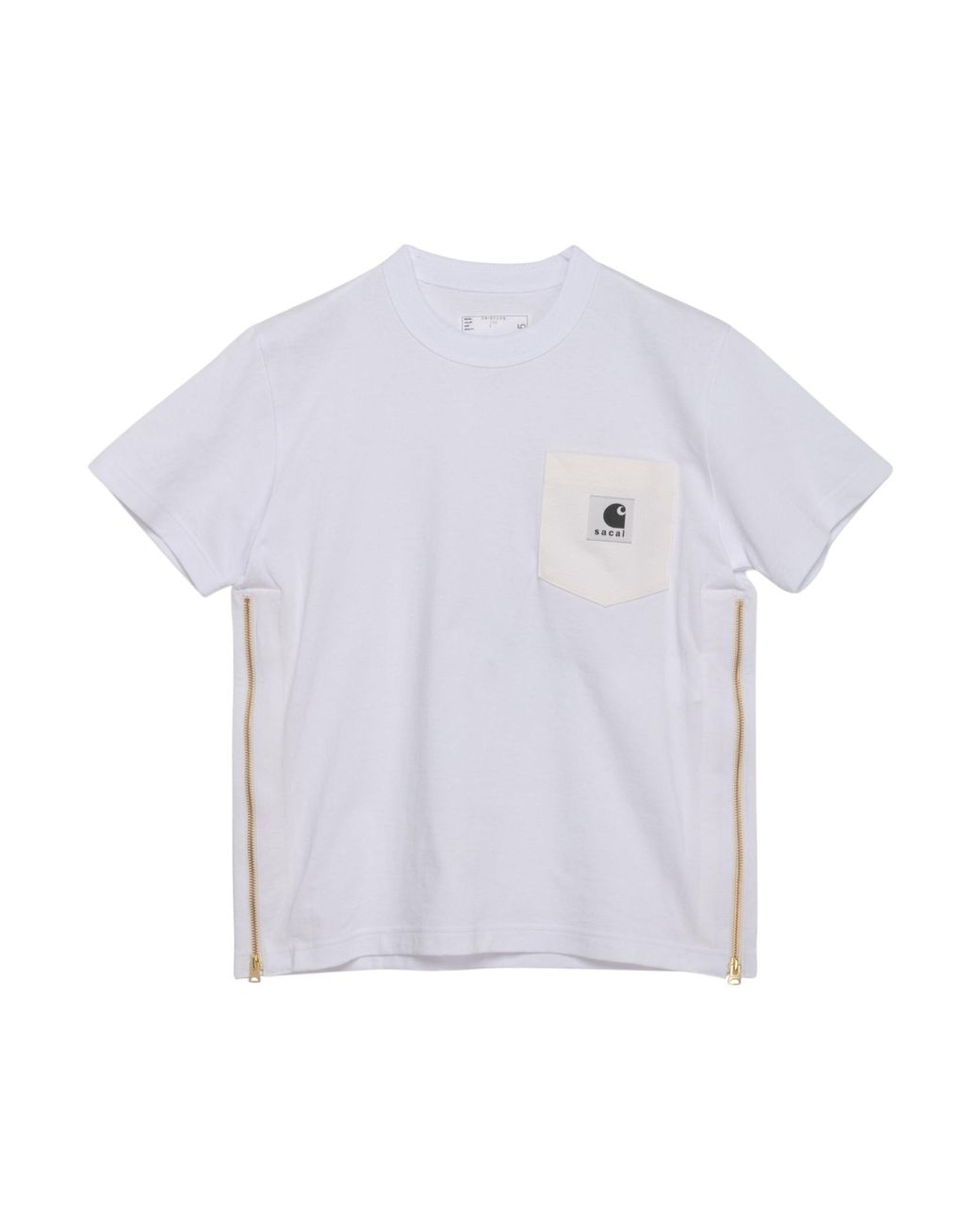 Sacai White X Carhartt Wip Logo Patch Crewneck T-Shirt