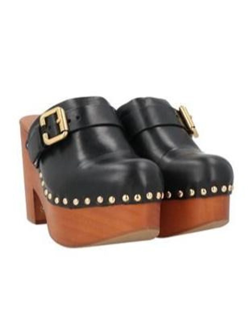 Chloé Brown Minimalist Slip-On Clogs
