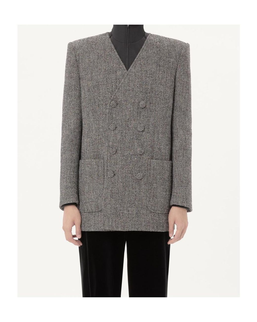 Valentino Gray Long-Sleeved Casual Jacket for men