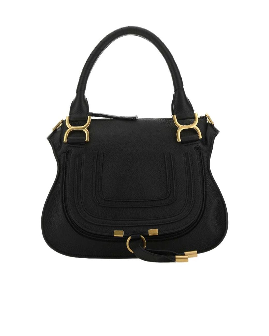 Chloé Black Chloé Marcie Foldover Top Tote Bag