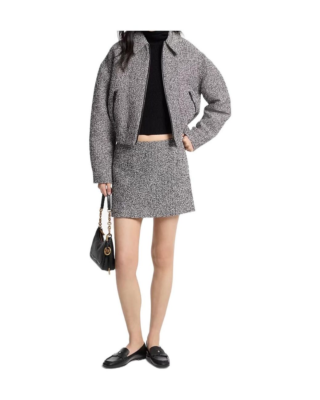 Michael Kors Multicolor Michael Textured Zip-Up Coat