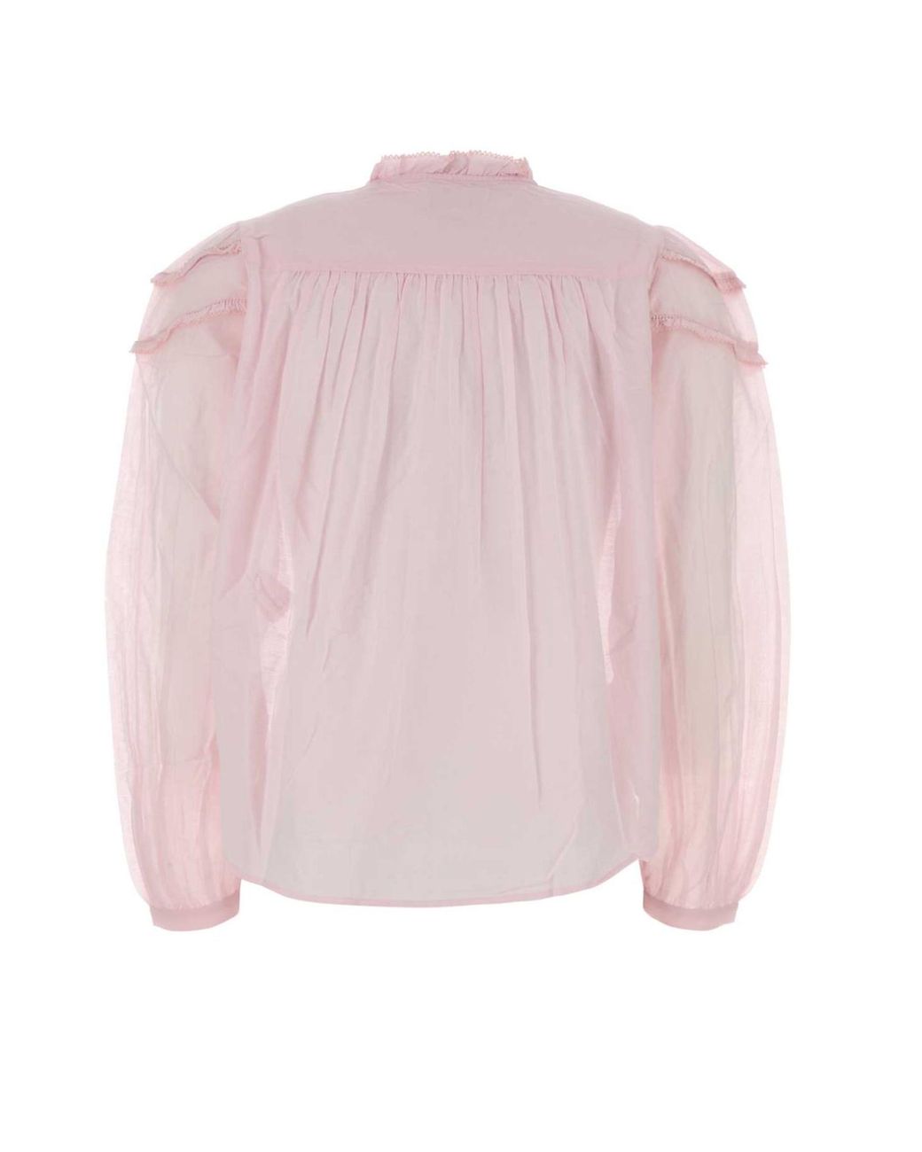 Isabel Marant Pink Isabel Marant Étoile Christa Ruffled Buttoned Blouse