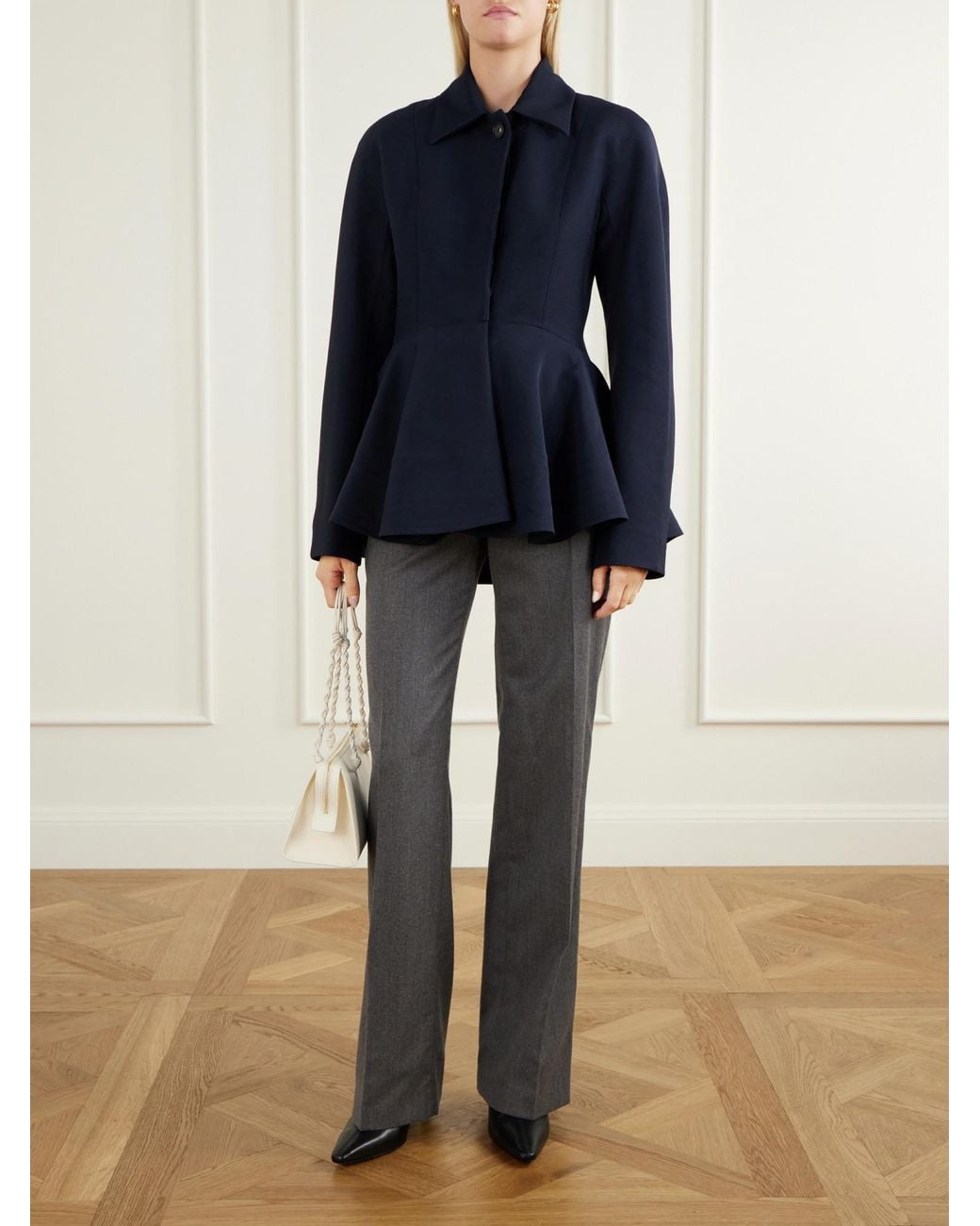Stella McCartney Blue Crepe Peplum Jacket