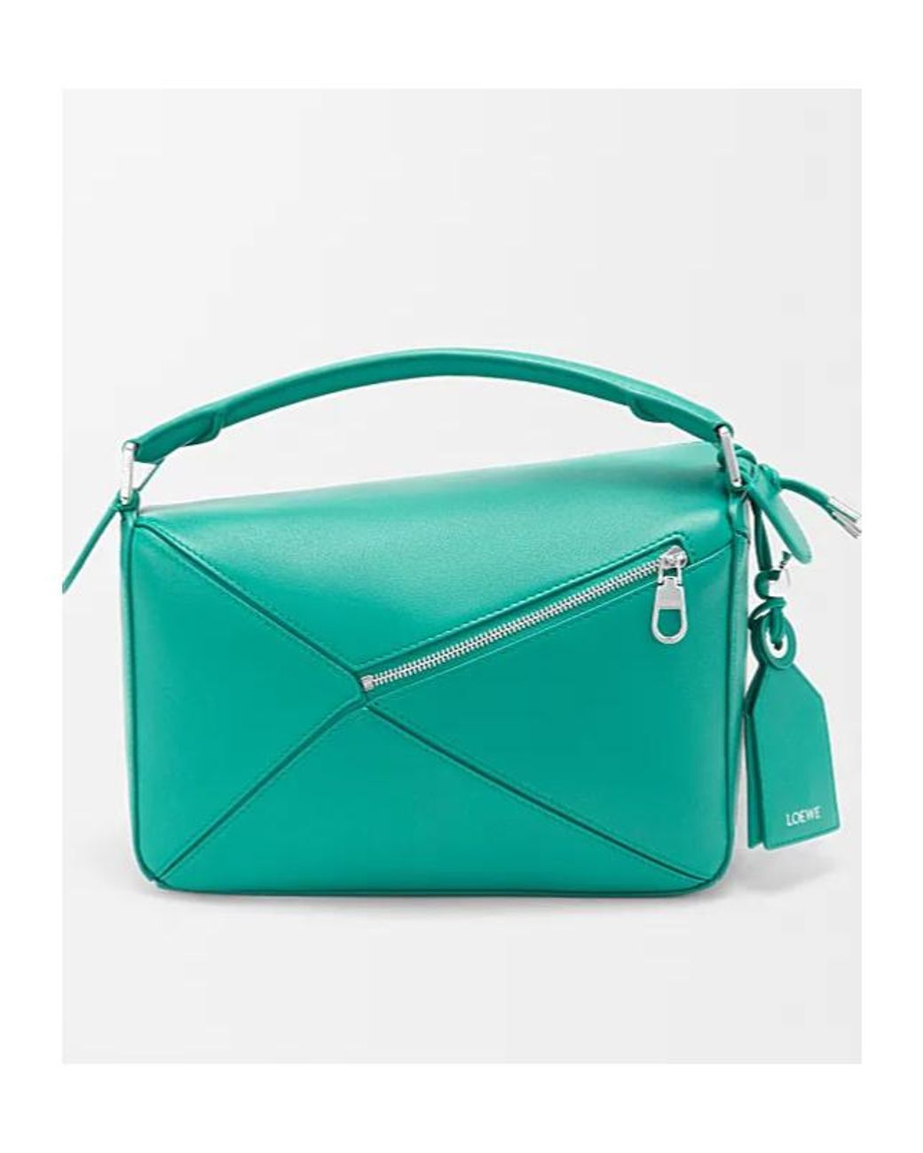 Loewe Green Small Feather Light Puzzle Bag