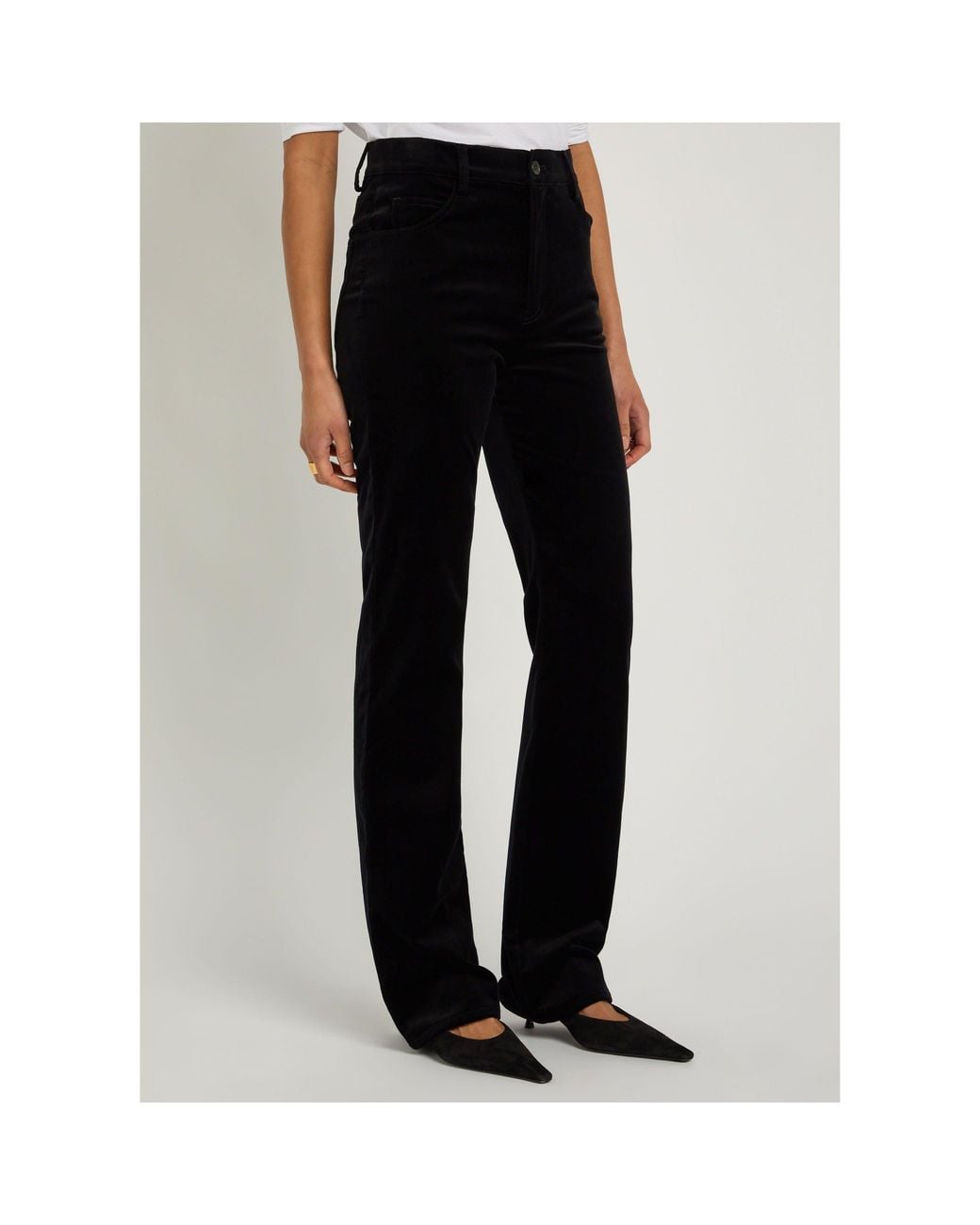 Nili Lotan Black Five-Pocket Casual Trousers