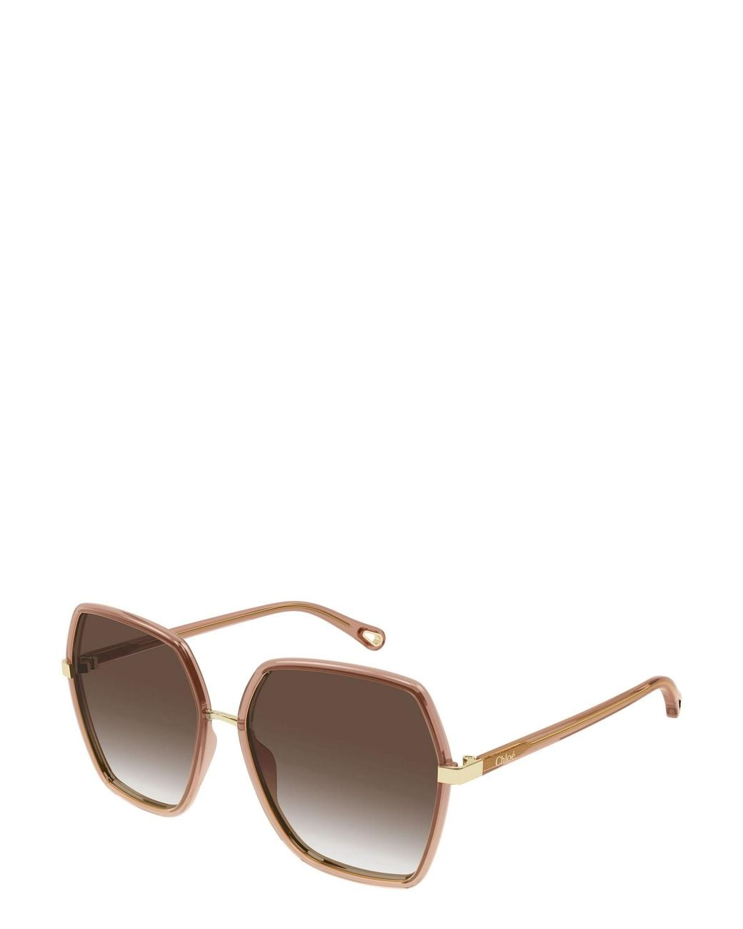 Chloé Brown Chloé Eyewear Geometric Frame Sunglasses