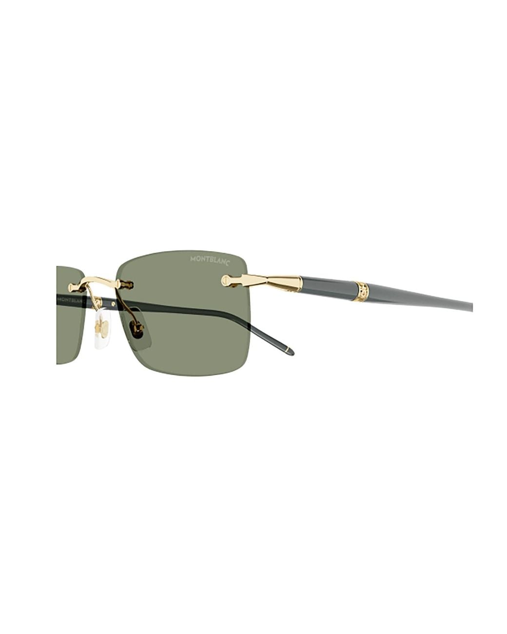 Montblanc Metallic Eyewear Rimless Rectangular Sunglasses