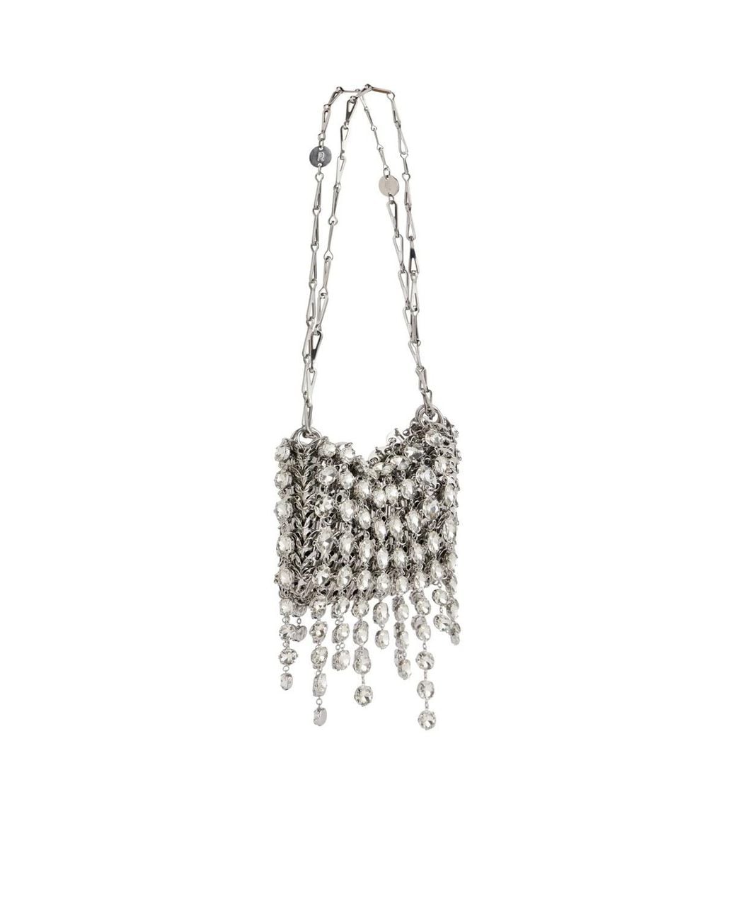 Rabanne White Rabanne 1969 Nano Fringe Shoulder Bag