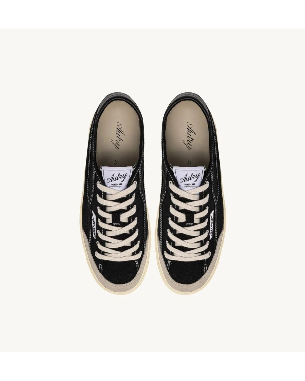 Autry Black Low-Top Sneakers With Suede Leather Accents for men