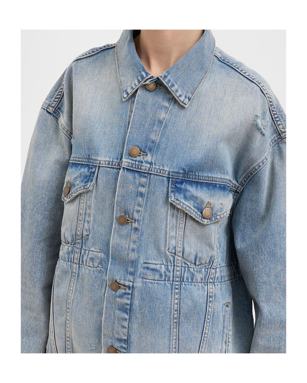 Haikure Blue Long-Sleeve Denim Jacket