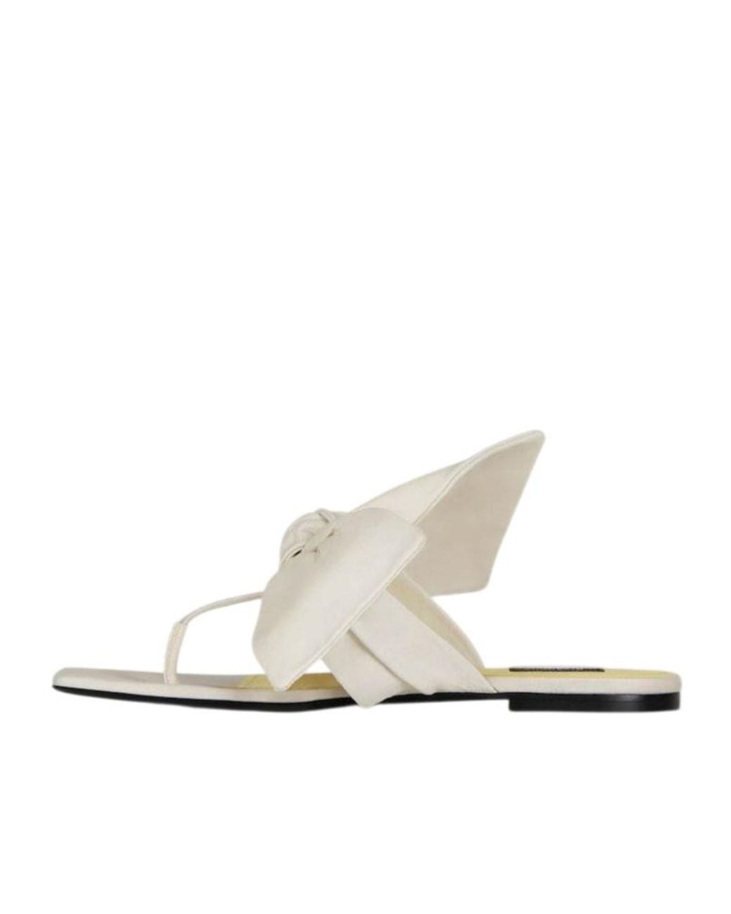 Givenchy White Boudoir Bow Thong Slides