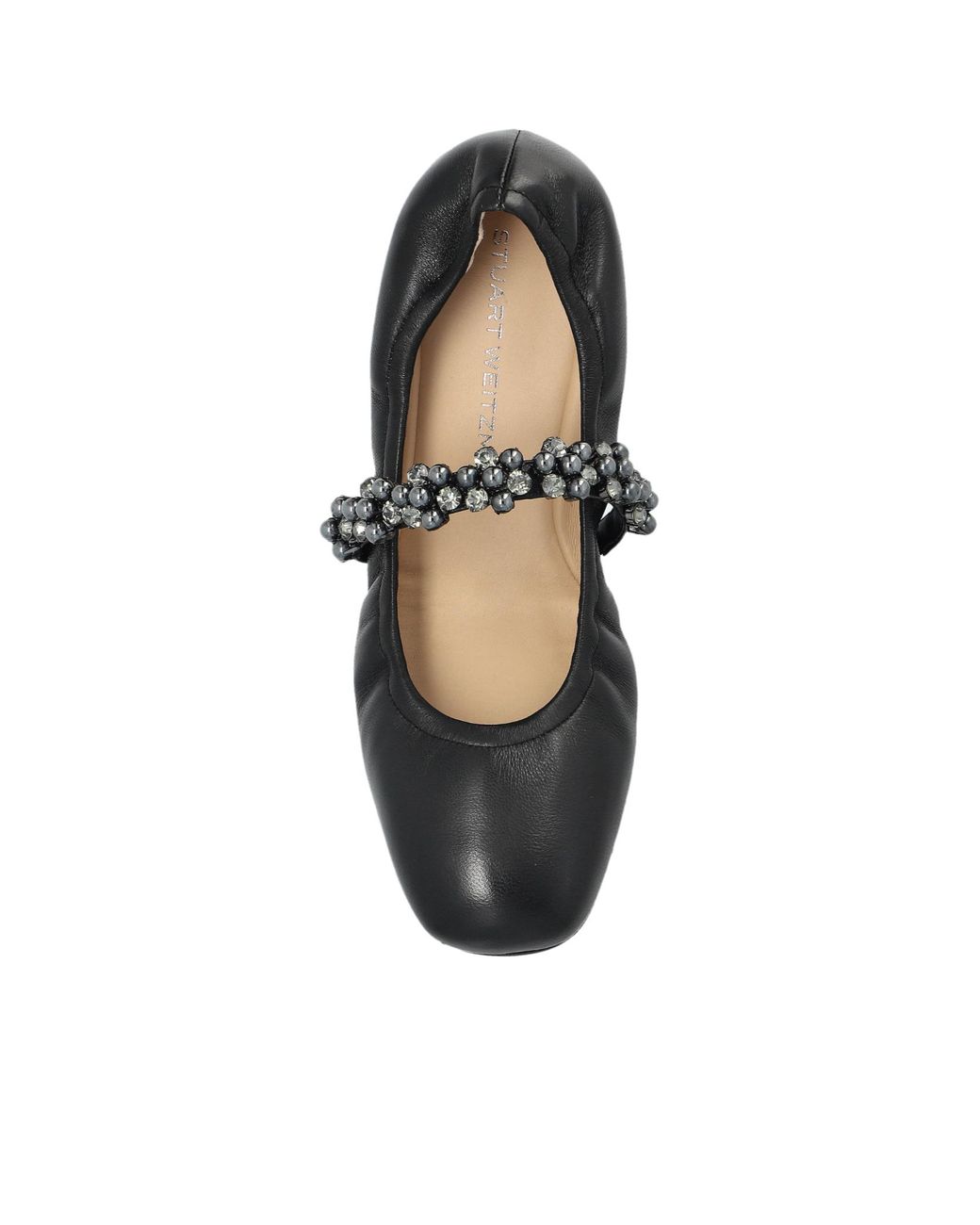 Stuart Weitzman Black Round Head Ballet Shoes