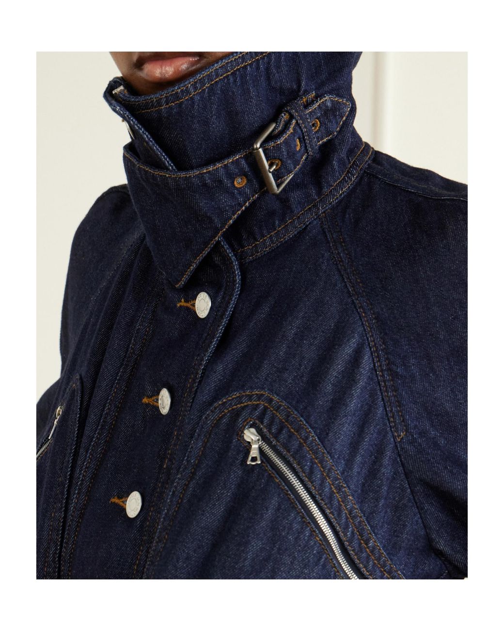 Dries Van Noten Blue Long-Sleeve Denim Jacket