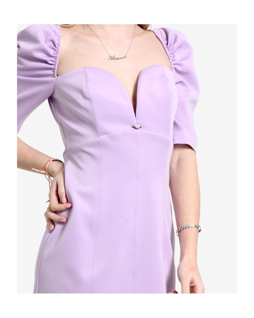 Aniye By Purple Lantern Sleeve Dress