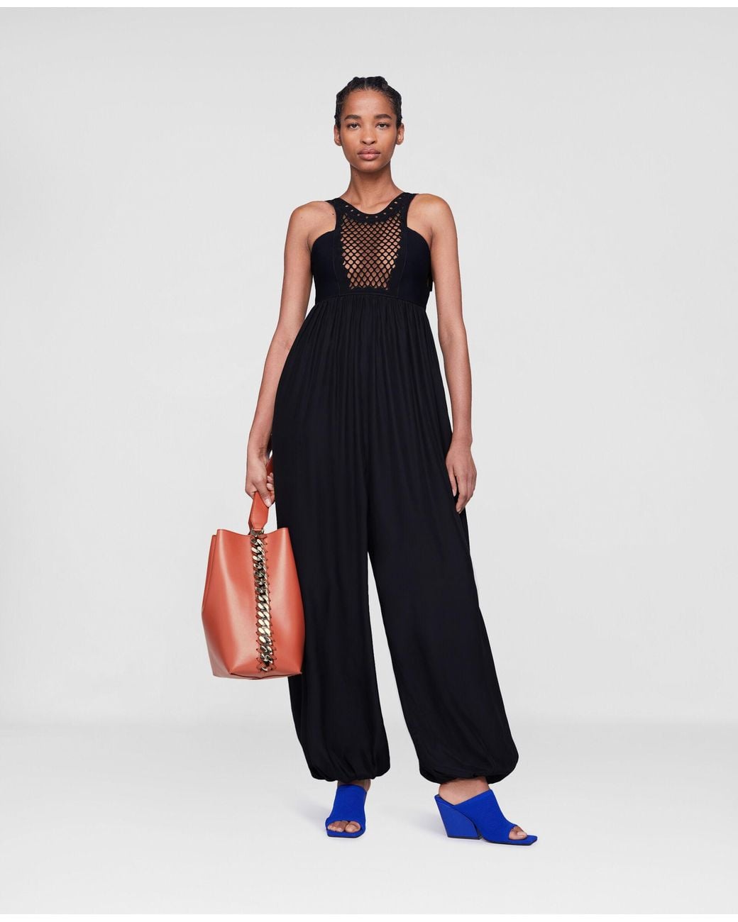 Stella McCartney Black Mesh-Panelled Jumpsuit