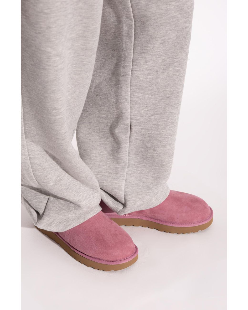 Ugg Pink Classic Mini Ii Ankle Boots