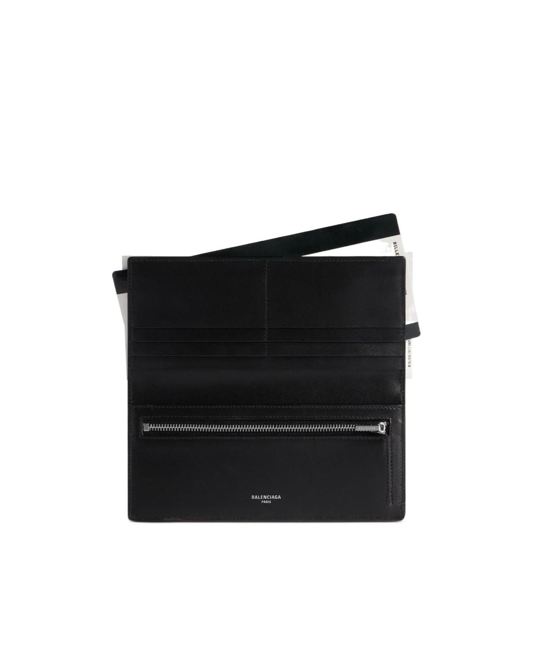 Balenciaga Black Passport 2 Tickets Long Wallet for men
