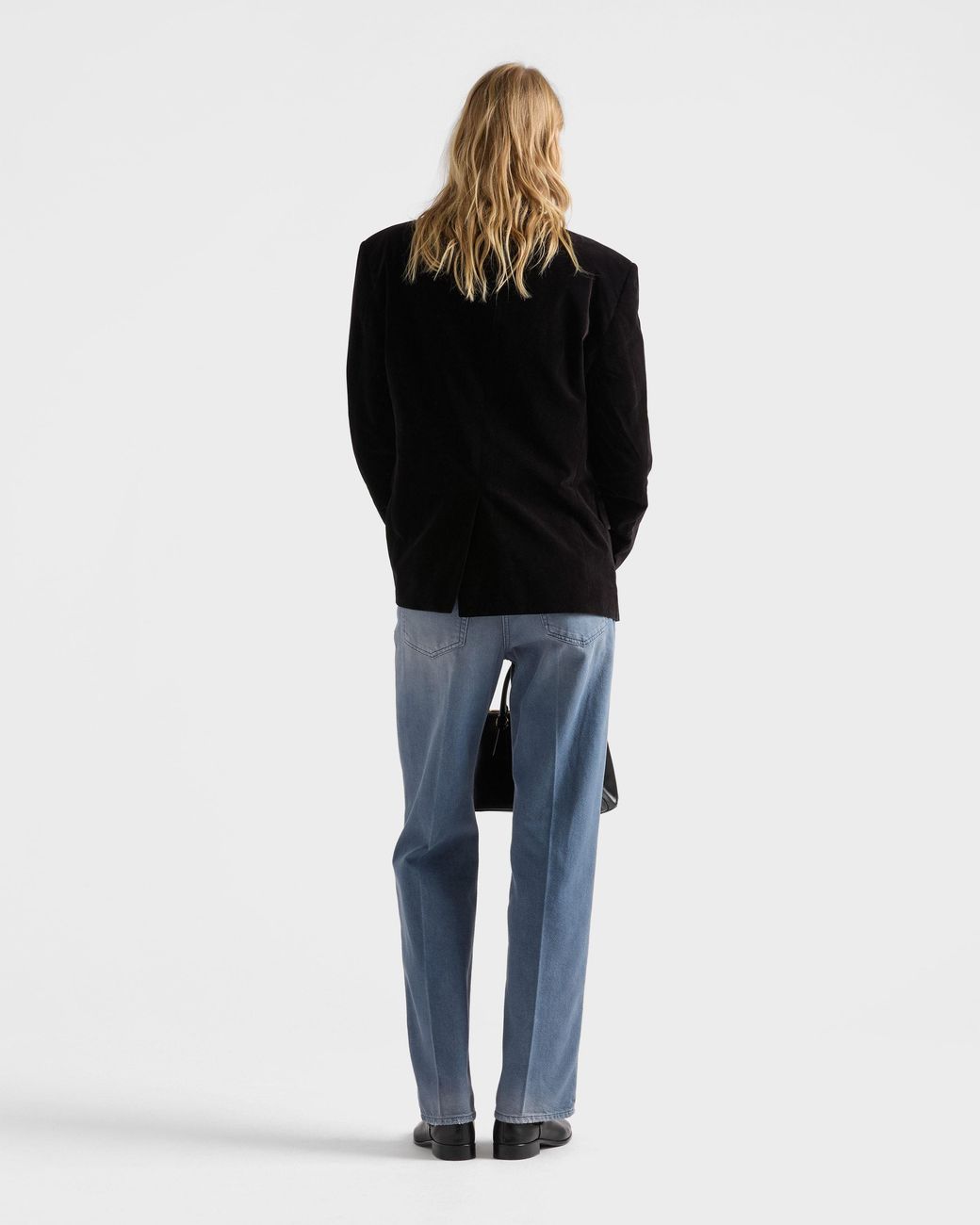 Prada Blue Logo-Patch Denim Jeans