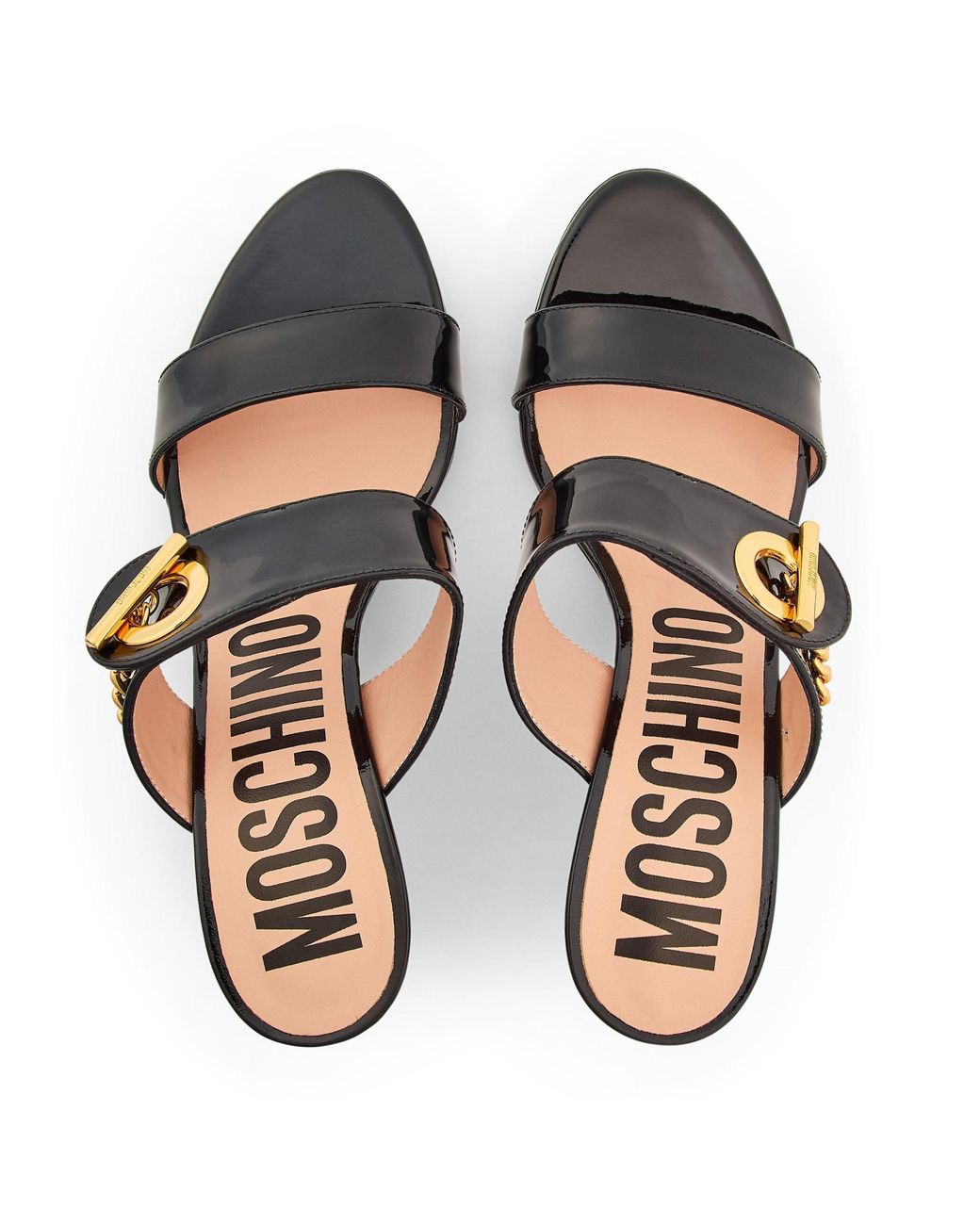 Moschino White Heeled Mules