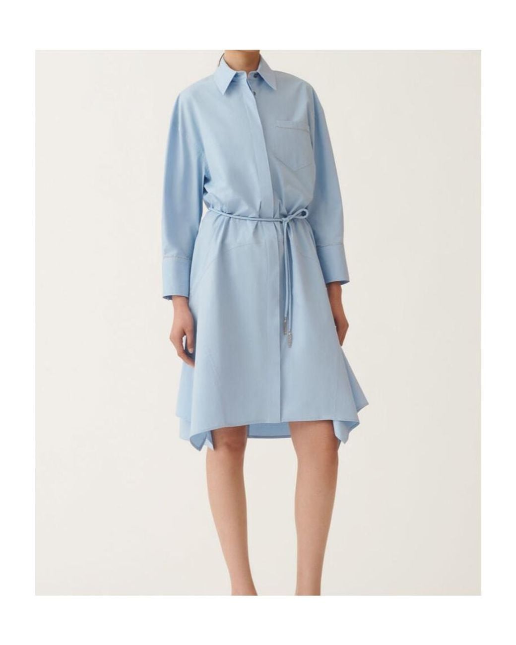 Fabiana Filippi Blue Chain-Link Detail Midi Dress