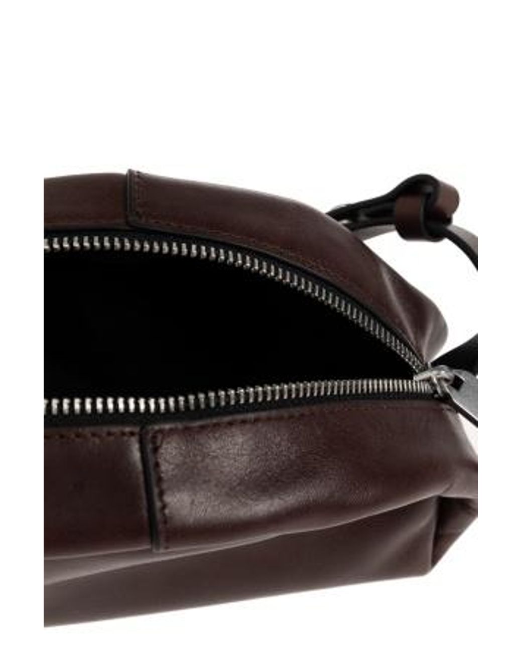 AllSaints Brown Zippered Shoulder Bag
