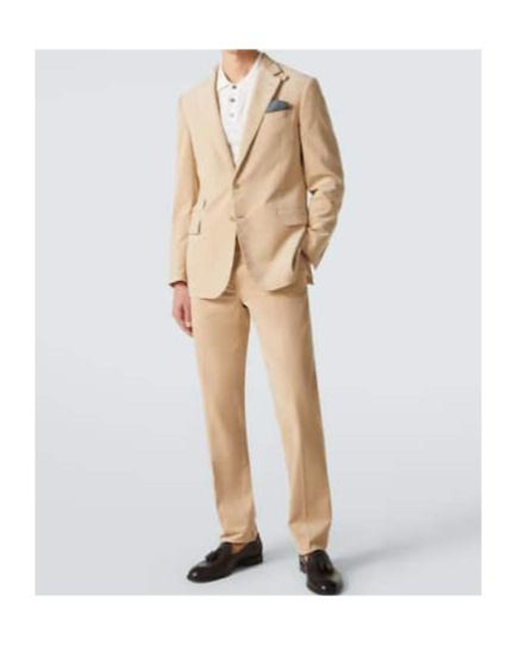 Ralph Lauren Natural Cotton Corduroy Straight Pants for men