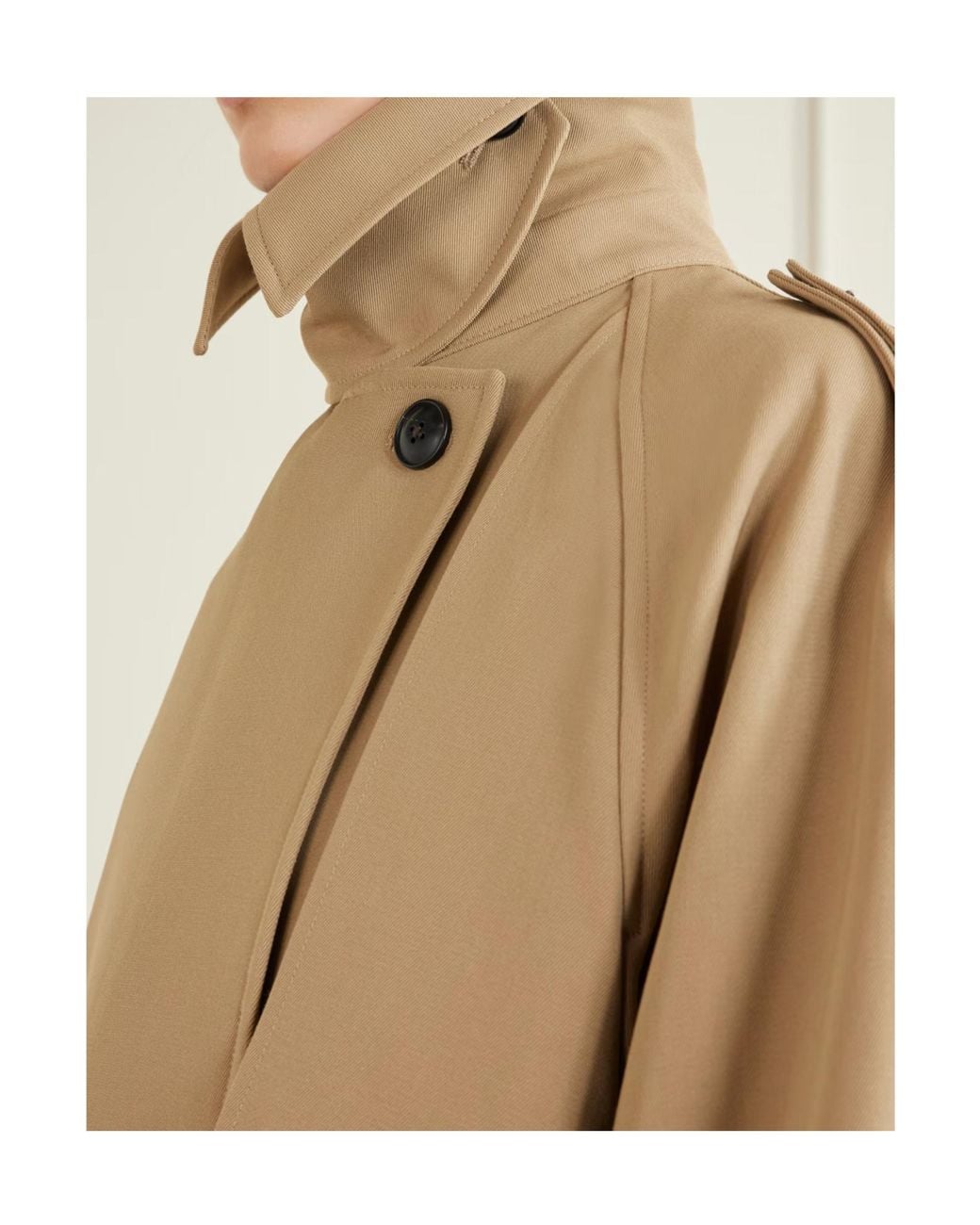 Rohe Natural Double-Breasted Long-Sleeved Trench Coat