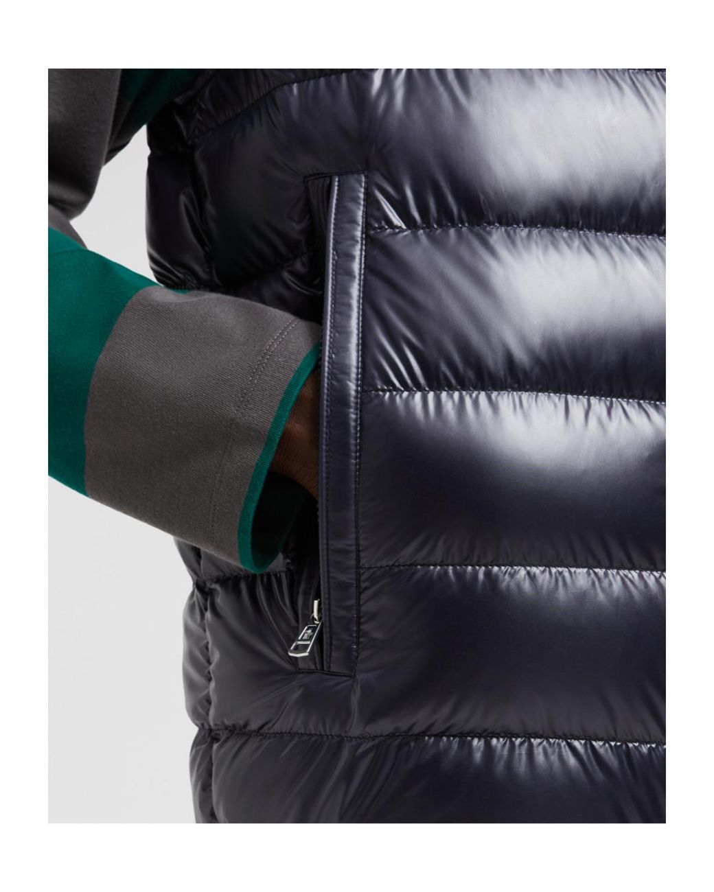 Moncler Black Barant Hooded Down Gilet for men
