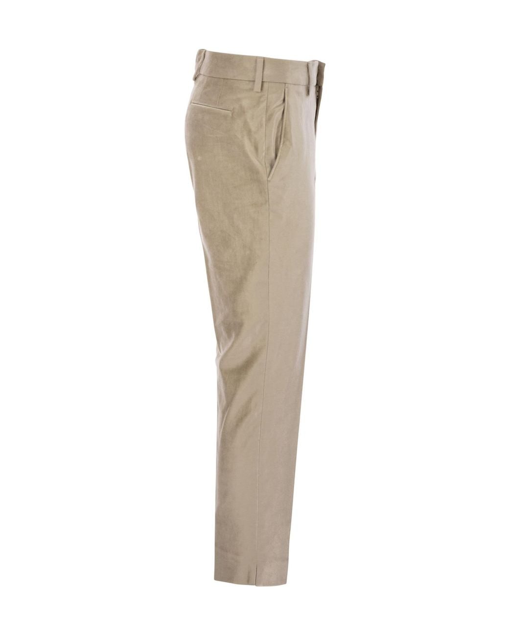 Pt Pantaloni Natural Pt Torino New York Velvet Slim Pants