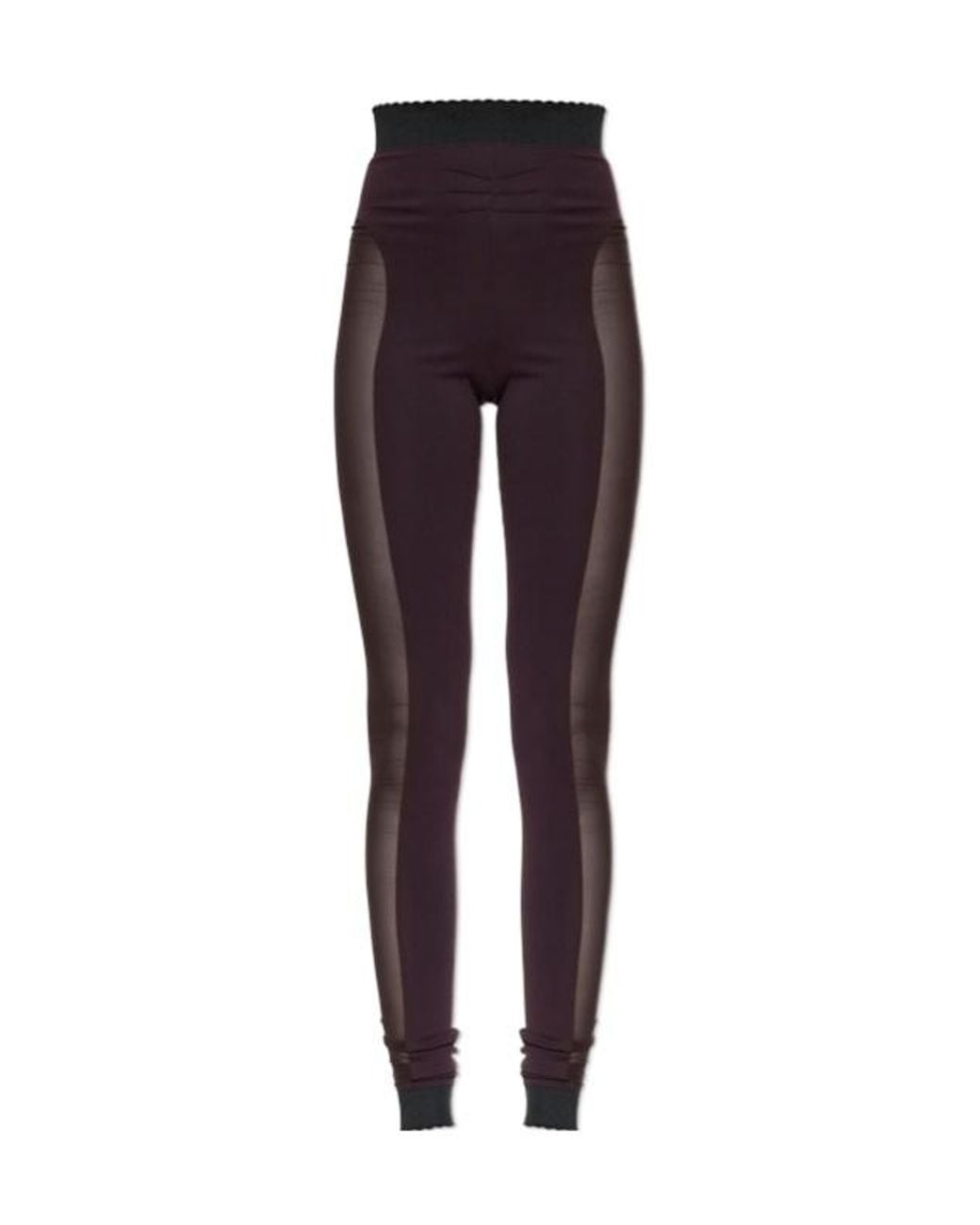 The Attico Purple The Sheer Panel High-Waist Pants