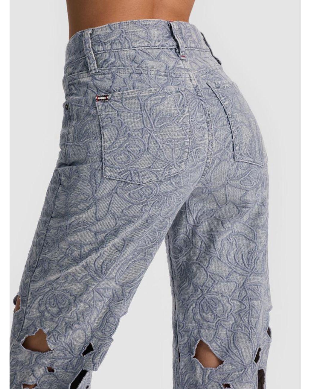 Alice + Olivia Blue Belt-Loop Jeans