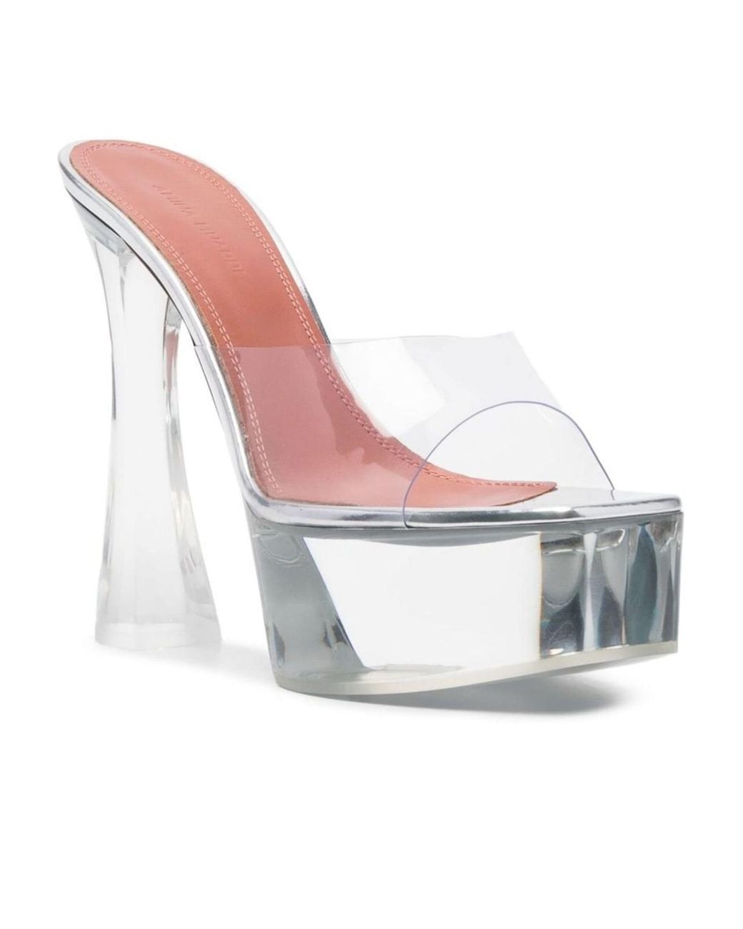 AMINA MUADDI White Open-Toe High-Heel Sandals