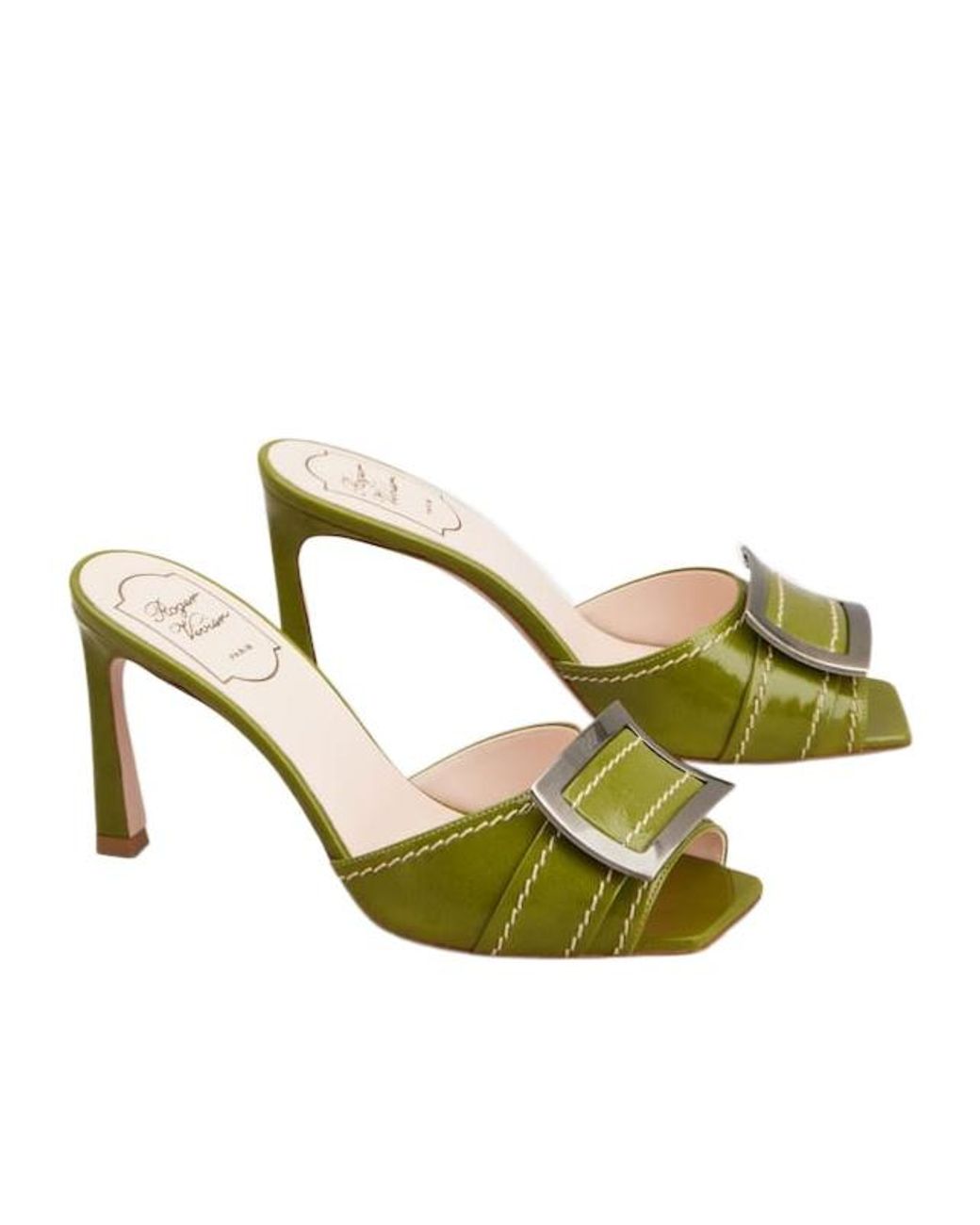 Roger Vivier Green Trompette Mules