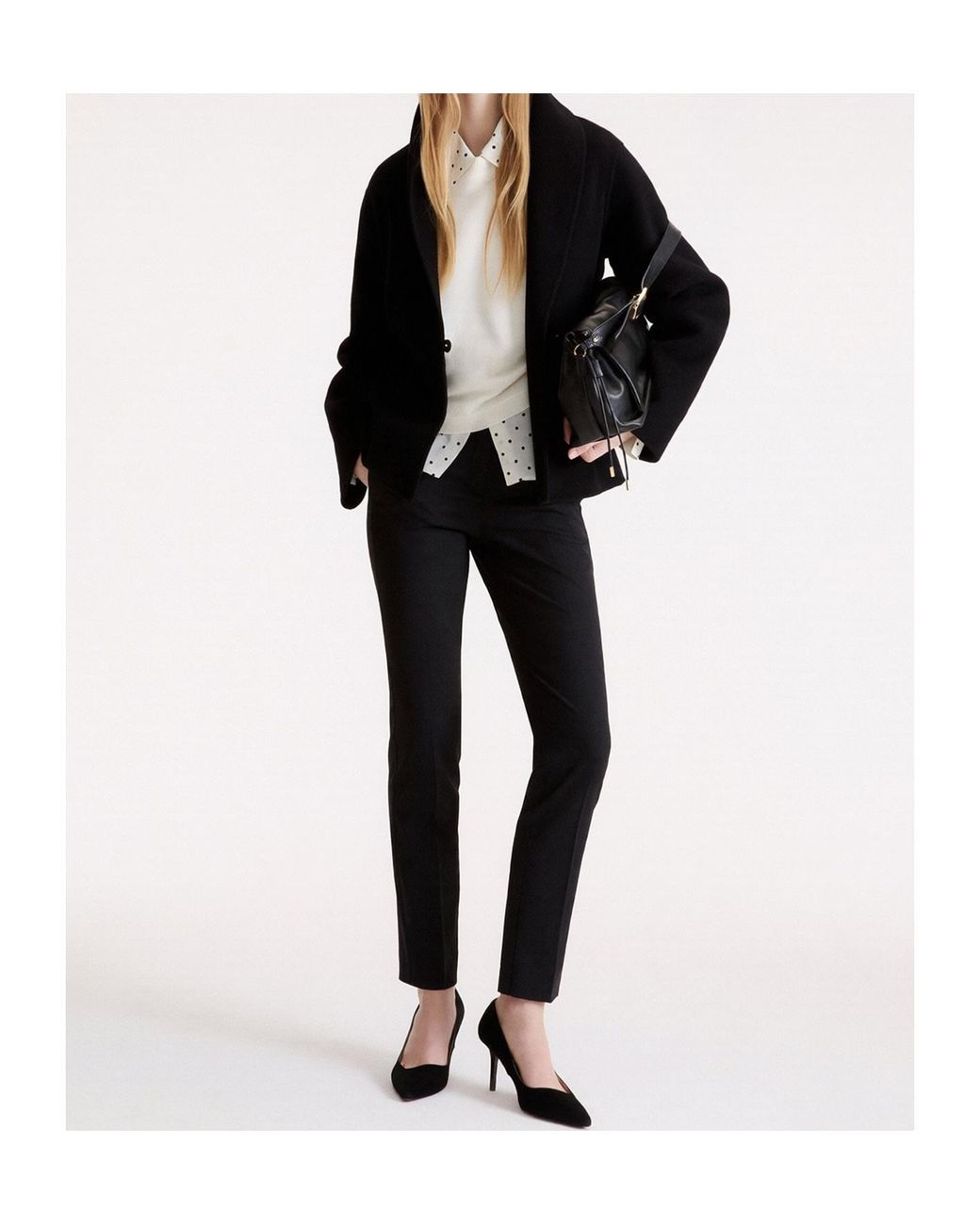 Marella Black Pleated Casual Trousers
