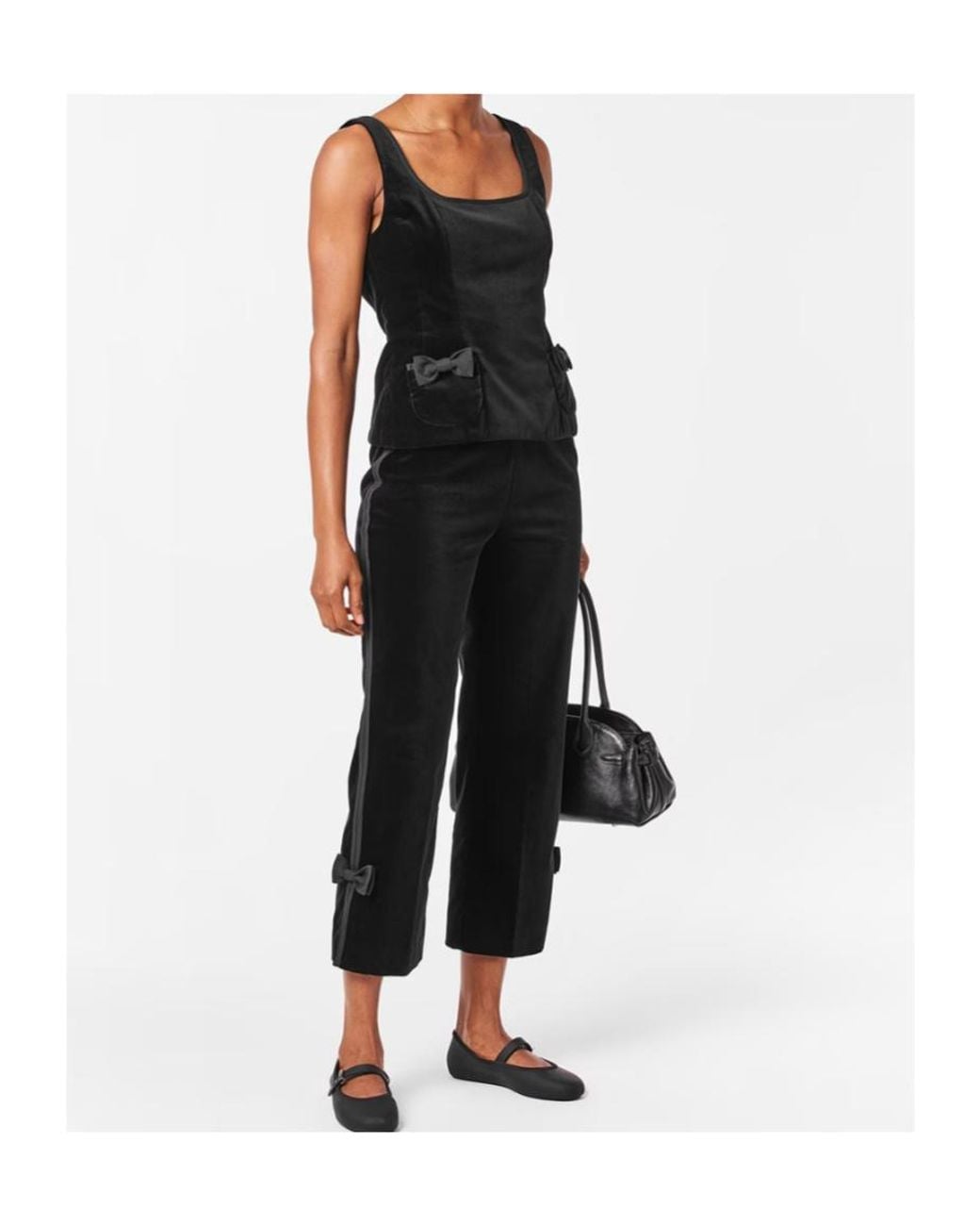 Posse Black Bow-Tie Casual Pants